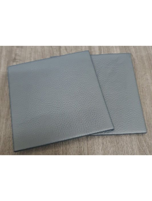 Suffolk Blue Shelly Leather Coaster - 10 cm SQ (article de vente)