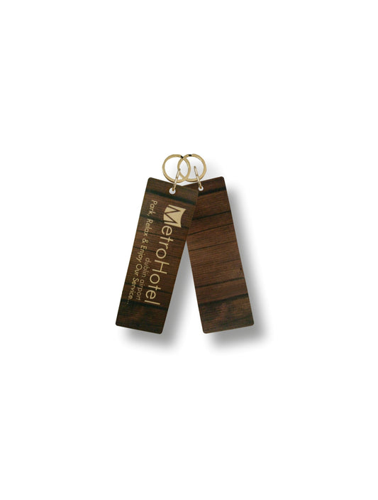 Tags clés en bois au chocolat