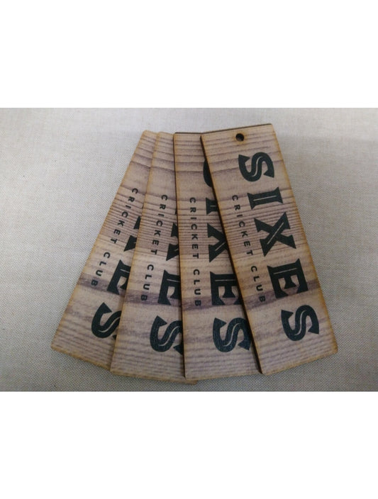 Étiquettes clés en bois lavées blanches