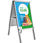 Snap Frame A-board Pavement Sign - Silver Aluminium (light) - Worldwide Menus