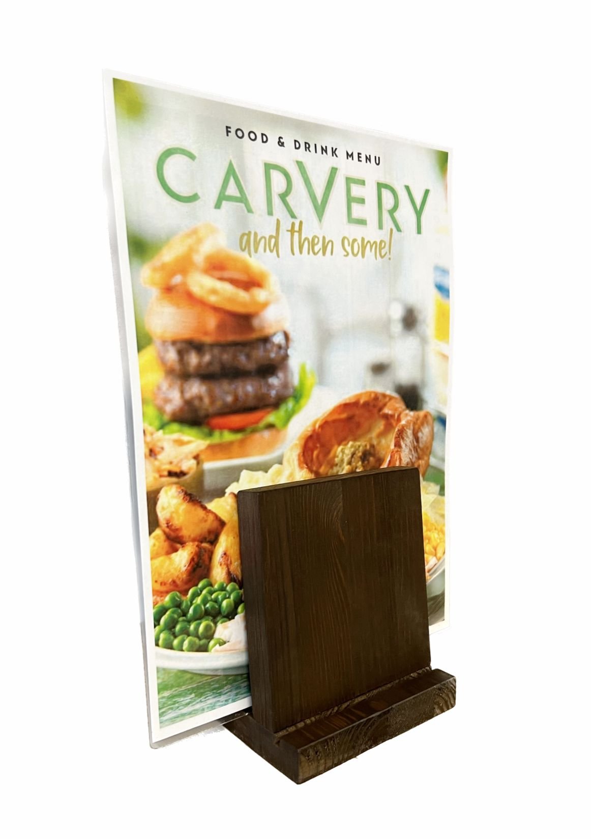 Thick Wooden Menu Holder - bhma