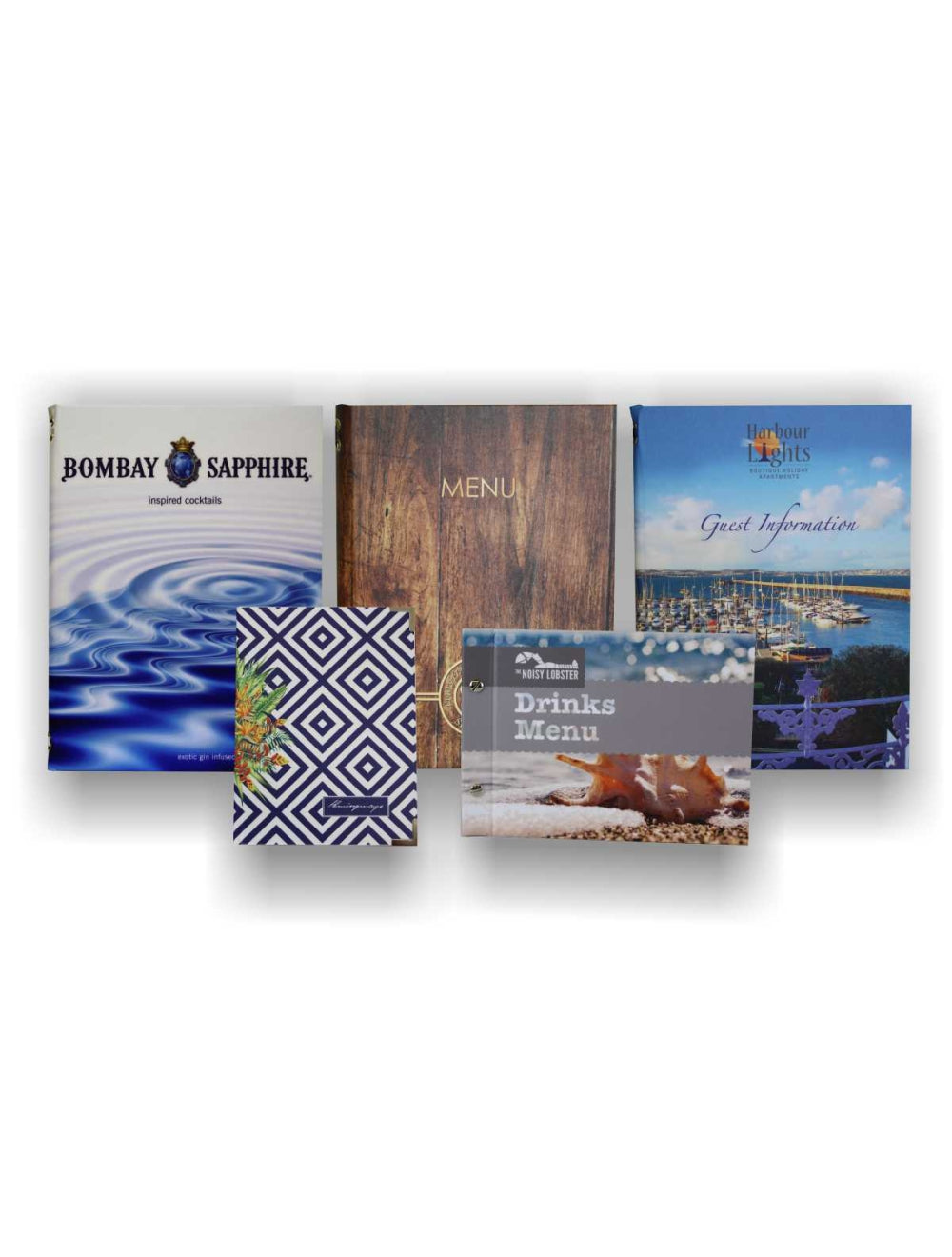 Cartes de menu de couleur complète